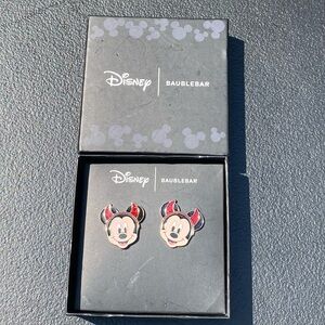 BaubleBar Mickey Mouse Devil Earrings - Red and Black